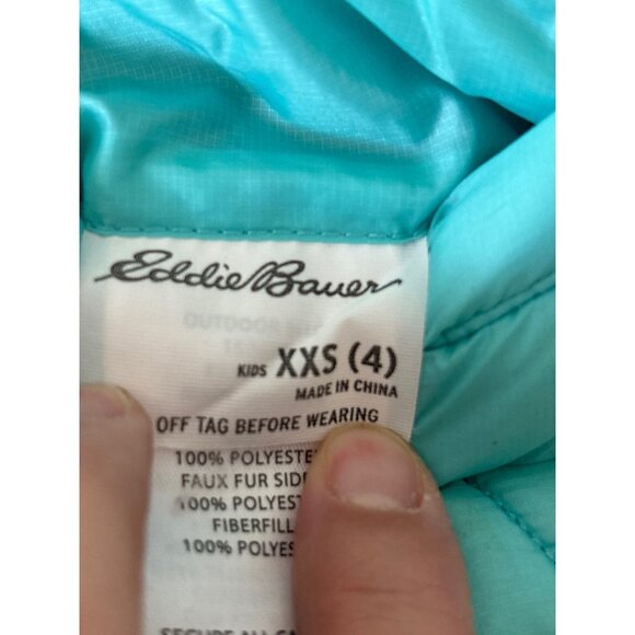 Girls Eddie Bauer Reversible Puffer Coat Sz XXS (4) - Picture 7 of 7